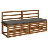 2-Piece Bench Cushions SOEST 2 pcs 100% Polyester Grey 949391