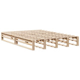 ZNTS Bed Frame without Mattress 160x200 cm Solid Wood Pine 850848