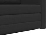 2-Seater Folding Sofa Bed Black 124 x 71 x 78 cm Fabric 42030514