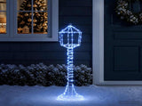 LED Sign Street Lamp LOVIISA 160 LEDs Blue 24 x 24 x 102 cm 42053450