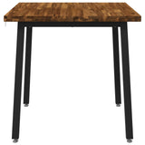 70 x 70 x 75 cm Solid Acacia Wood Natural and Black Square 937588