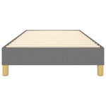 Box Spring Bed Frame Dark Grey 90x200 cm Fabric 3120583