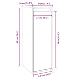 Wall Cabinets 2 pcs Grey 30x30x80 cm Solid Wood Pine 813500