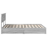 Storage Bed Grey Sonoma 140 x 200 cm Engineered Wood 3410796
