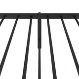 Metal Bed Frame without Mattress with Headboard Black 75x190cm 350854