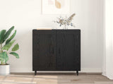 Sideboard Black Oak 69.5 x 34 x 90 cm Engineered Wood and Iron 881608