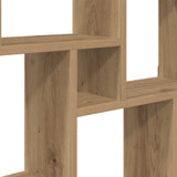 Wall Cube Shelf Artisan Oak 90x15x119.5 cm Engineered Wood 856597