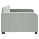 Day Bed without Mattress Light Grey 90x190 cm Velvet 354074