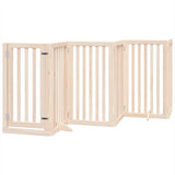 Dog Gate with Door Foldable 12 Panels 600 cm Poplar Wood 3155645