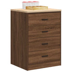 ZNTS Garage Storage Cabinet Brown Oak 60x51x85 cm Solid Wood Pine 860604