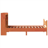 Bed Frame without Mattress Wax Brown 75x190 cm Small Single Solid Wood Pine 3323403
