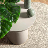 ZNTS Rug ZIZUR Cream Ø 120 cm Jute Look Indoor and Outdoor 4010385