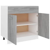 Drawer Bottom Cabinet Lyon Grey Sonoma 80x46x81.5 cm Engineered Wood 815580