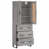 Highboard Grey Sonoma 69.5x34x180 cm Engineered Wood 3199775