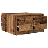 Coffee Table with Drawers Old Wood 70.5x70x40 cm 3328415