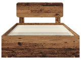 Bed Frame with Headboard Old Wood 100 x 200 cm Solid Pine Wood 3412121