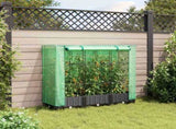 Raised Bed with Greenhouse Cover Rattan Look 120x40x123 cm 4015811