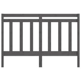 Bed Headboard Grey Solid pine wood Double Decorative Inlays 817787