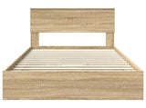 Storage Bed with Drawer Sonoma Oak 100 x 200 cm Engineered Wood 3410828