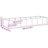 Garden Planter Rusty 280 x 80 x 40 cm 860765