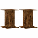 Speaker Stands 2 pcs Smoked Oak 30x30x40 cm Engineered Wood 852649