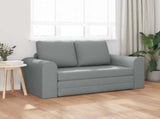 Folding Sofa Bed Light Grey 148 x 71 x 83 cm Fabric 42030506