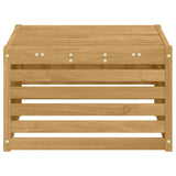 Outdoor Footstool Solid Acacia Wood White 59 x 59 x 37 cm 901488