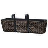 ZNTS Garden Planters 2 pcs Water Hyacinth Brown 45578