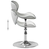 Bar Stool White Faux Leather 335109