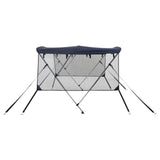 3-bow Bimini Top with Mesh Sidewalls 183xx137 cm 94842