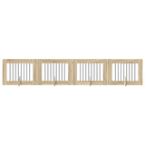 Dog Gate with Stands 4 pcs Sonoma Oak 80 x 60 cm 892134