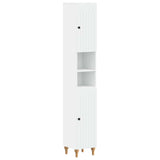 Bathroom Cabinet with Open Shelf ALKMAAR White 30 x 31 x 190 cm 896155