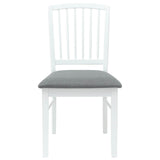 Dining Chairs 2 pcs White 50 x 52.5 x 91 cm Solid Rubber Wood 42020451