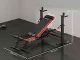 Adjustable Weight Bench with Squat Rack and Dip Stand T3398P549442