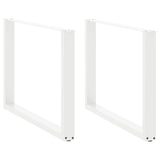Dining Table Legs U-Shaped 2 pcs White 100x cm Steel 4013197