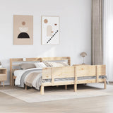 Bed Frame with Headboard without Mattress 200x200 cm 3306835