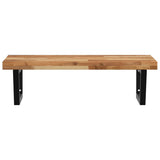 Basin Shelf Wall Mounted Steel and Solid Wood Acacia 3302855