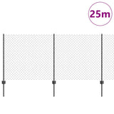 Fence and Post Grey 1 x 25 m Steel 3336276