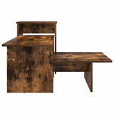 Console Table Smoked Oak 91.5 x 35 x 38.5 cm Engineered Wood 891164
