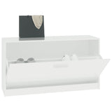 Shoe Bench High Gloss White 80x24x45 cm Engineered Wood 342643
