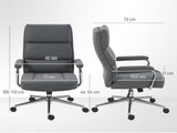 Executive Office Chair, Linen Fabric Computer Desk Chair with Double-Layer Back Cushion, Tilt T3398P377424