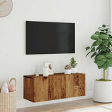 Wall Mounted TV Cabinet Old Wood 80x30x30 cm Engineered Wood 856016