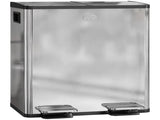 40L Dual Compartment Stainless Steel Bin, with Deodoriser Holders - Silver Tone T3398P344261