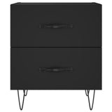 Bedside Cabinets 2 pcs Black 40x35x47.5 cm Engineered Wood 827295