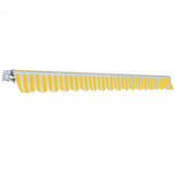 Folding Awning Manual Operated 600 cm Yellow/White 276354