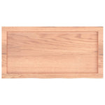 Table Top Light Brown 80x40x cm Treated Solid Wood Oak 3156354