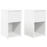 Bed Cabinet 2 pcs White 29 x 31.5 x 49 cm Engineered Wood 8001098
