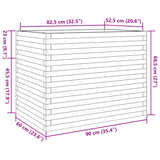 Garden Planter 90x60x68.5 cm Impregnated Wood Pine 3282503