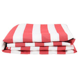 Awning Replacement Fabric Red and White 1000 x 160 cm Polyester 42000822
