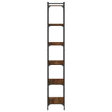 Bookcase 6-Tier Brown Oak 60x30x188 cm Engineered Wood 837666